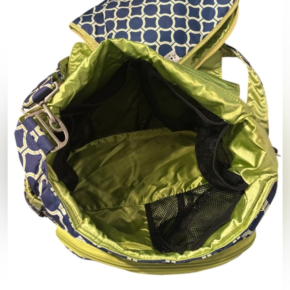 JuJuBe Better Be Diaper messenger bag in navy and white - Picture 4 of 7